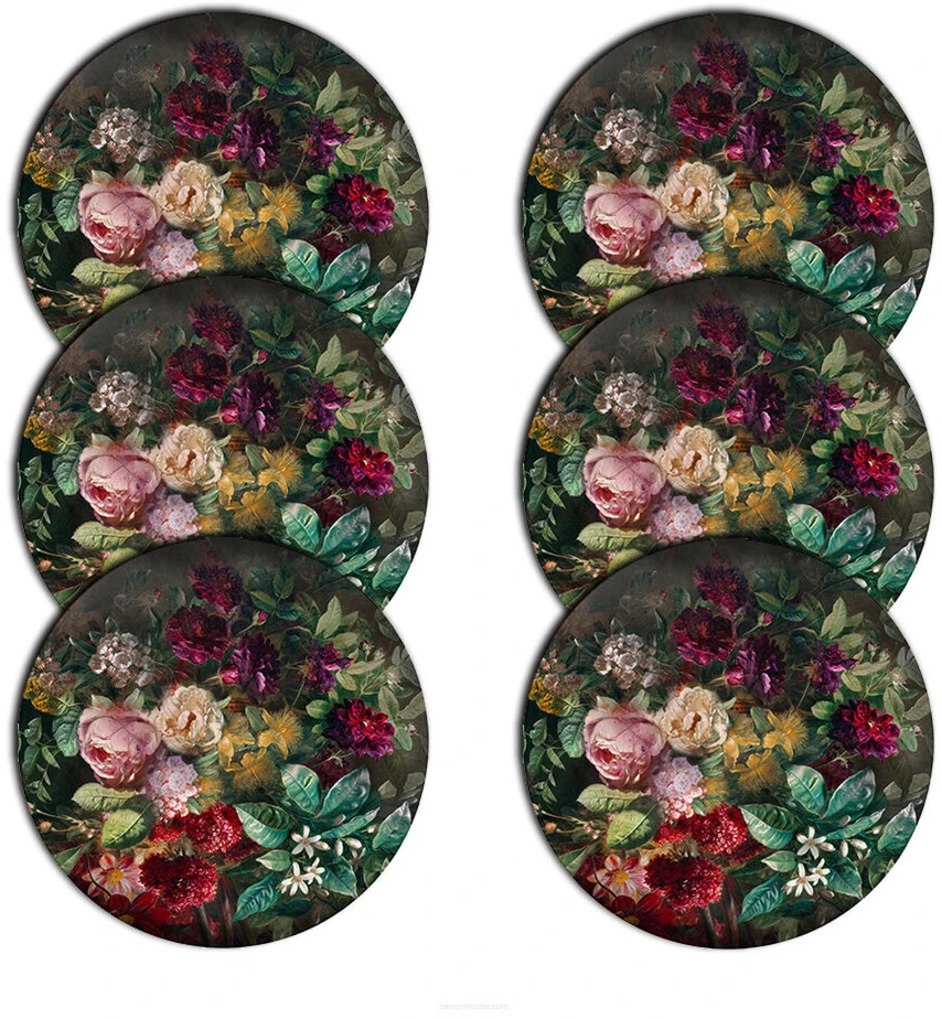 Bertoni Rinkinys 6D apvalių stalo padėkliukų rinkinys - BOUQUET
