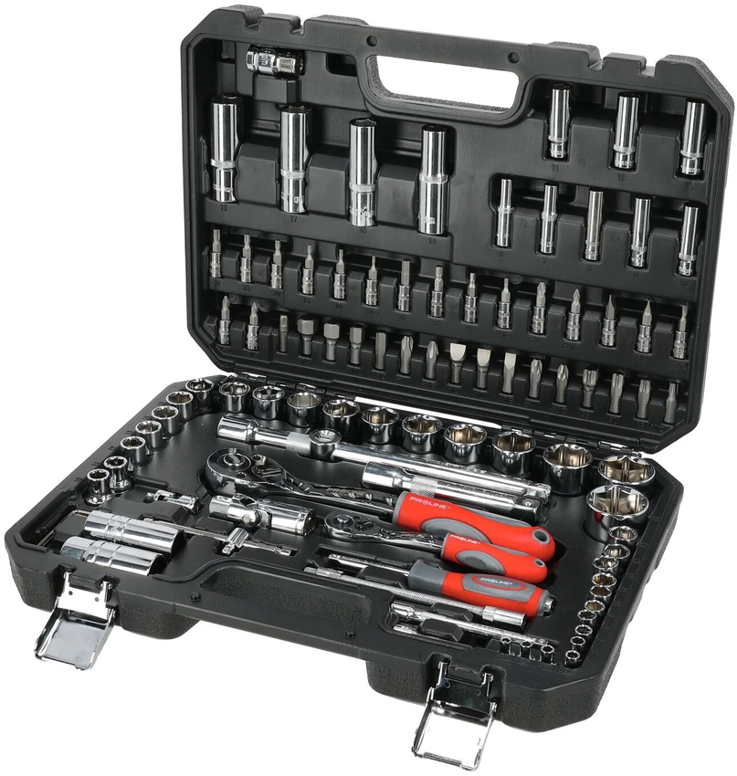 Zestaw Rinkinys 94 galvučių rinkinys, CRV, S2, 1/2", 1/4", BMC, Proline