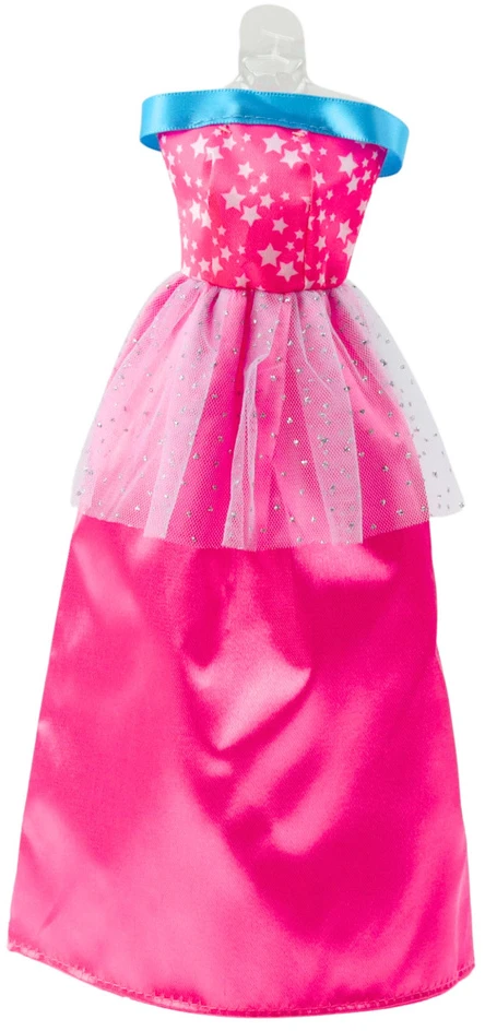 Lean Toys Lėlės aprangos rinkinys Anlily: suknelės, batai, rankinė ir karūna, 8 dalys