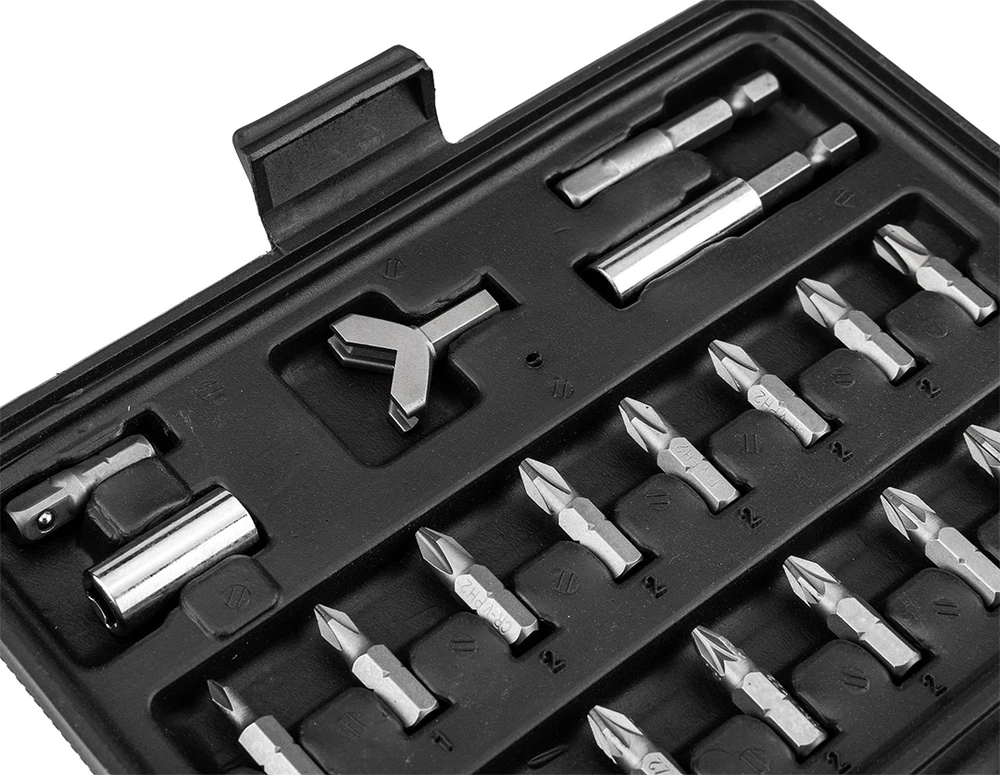 Zestaw Rinkinys Antgalių rinkinys 25 mm, su magnetiniu laikikliu 60 mm, 100 vnt.