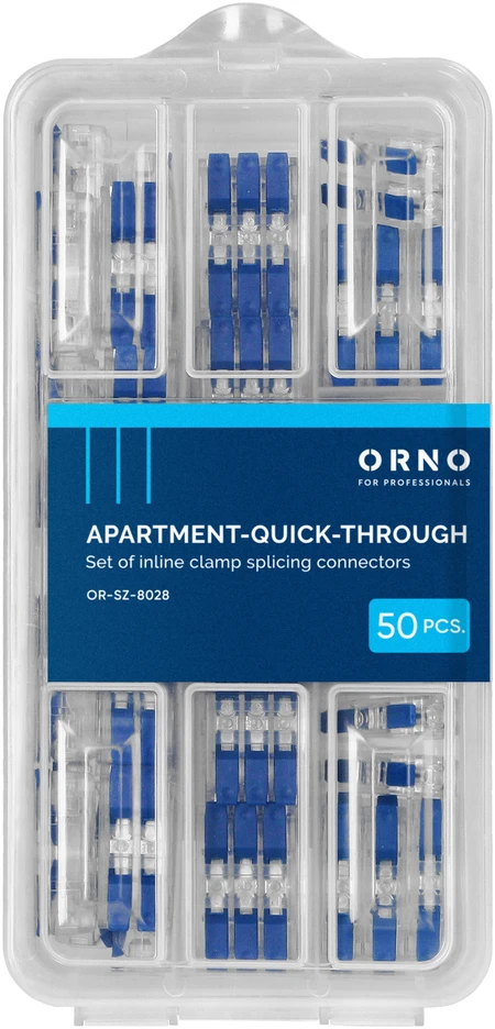 Orno Rinkinys APARTMENT-QUICK-THROUGH praėjimo jungčių rinkinys, 50 vnt. 24x 1 laidų 16x 2 laidų 10x3 laidų