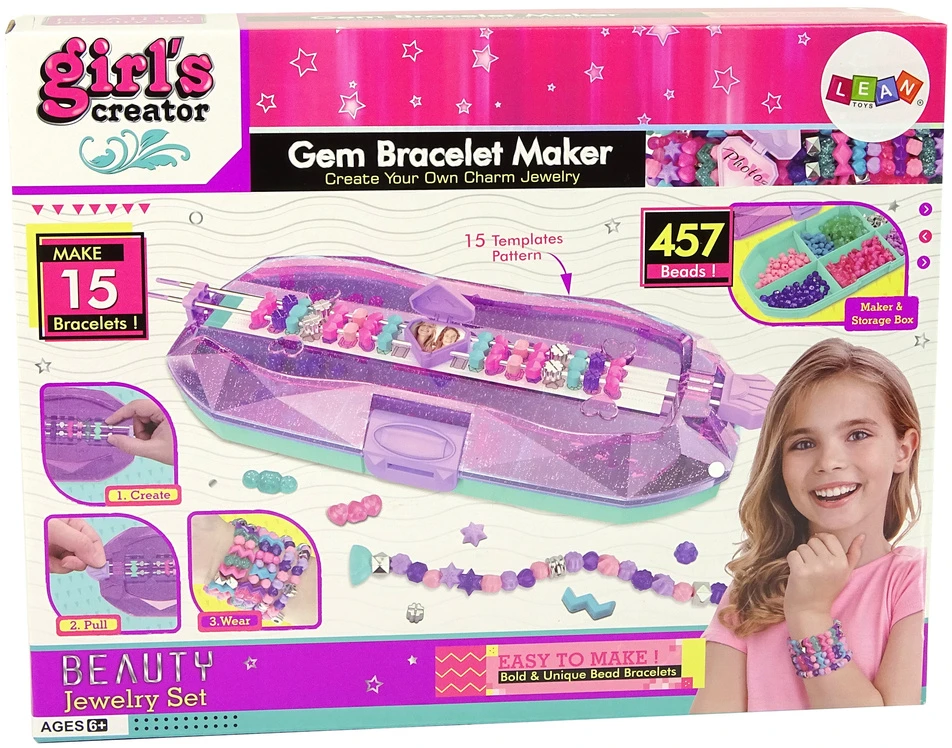 Apyrankių gamybos rinkinys mergaitėms Lean Toys