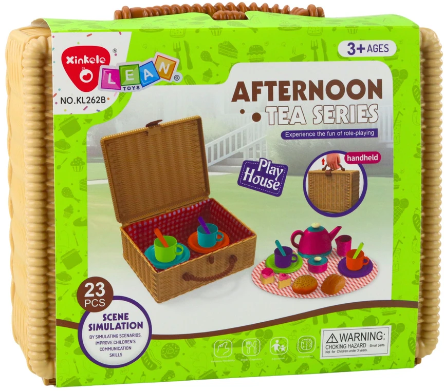 Lean Toys Vaikiškas arbatos servizas krepšyje 23 dalys.