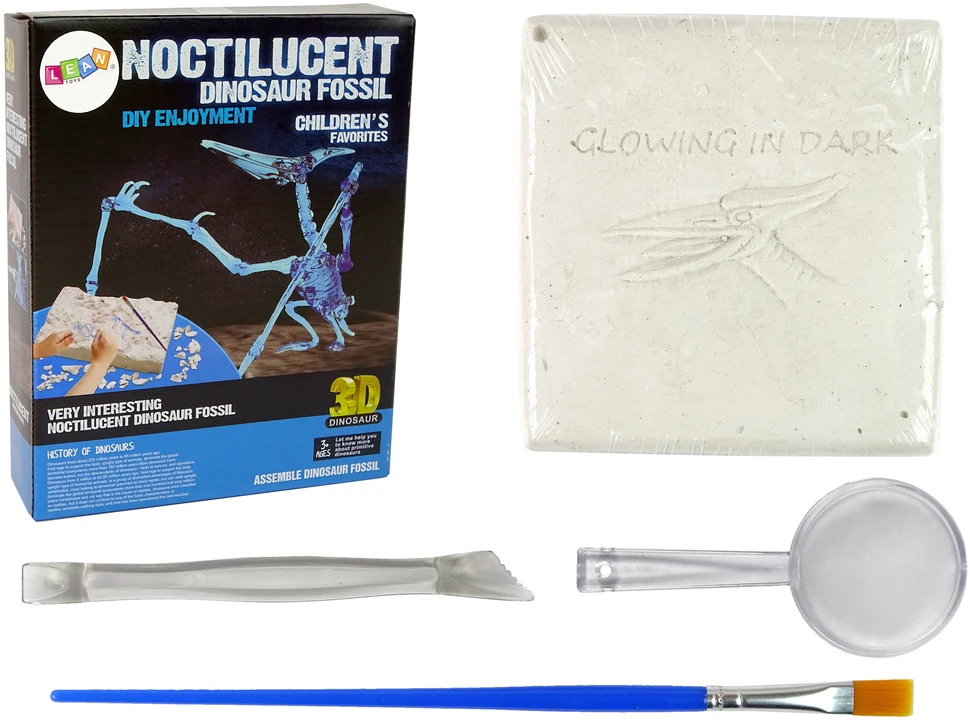 Lean Toys Archeologijos kasinėjimų rinkinys dinozauro skeletas pteranodon 3D holograma