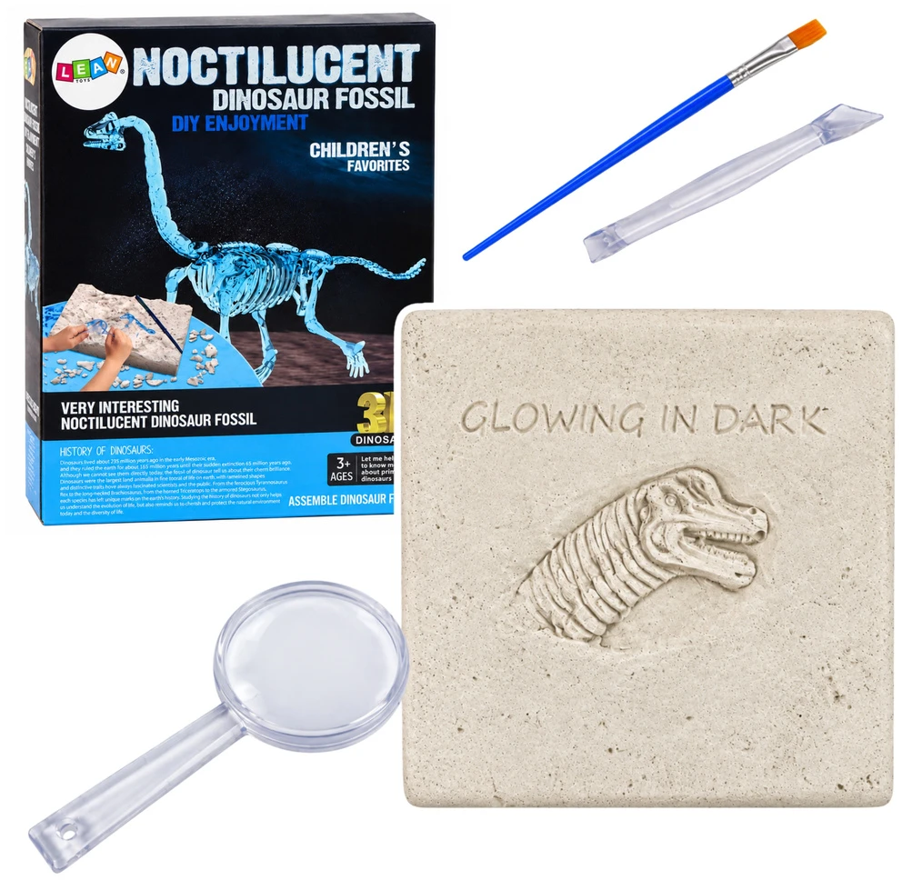 Zestaw Archeologijos kasinėjimų rinkinys dinozauro skeleto 3D brachiozauro holograma