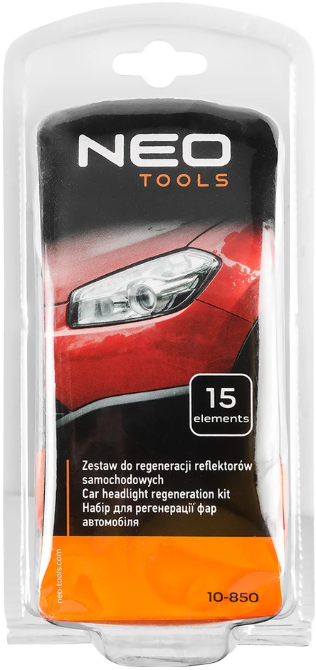 Zestaw Rinkinys Automobilio priekinių žibintų restauravimo rinkinys, 15 dalių