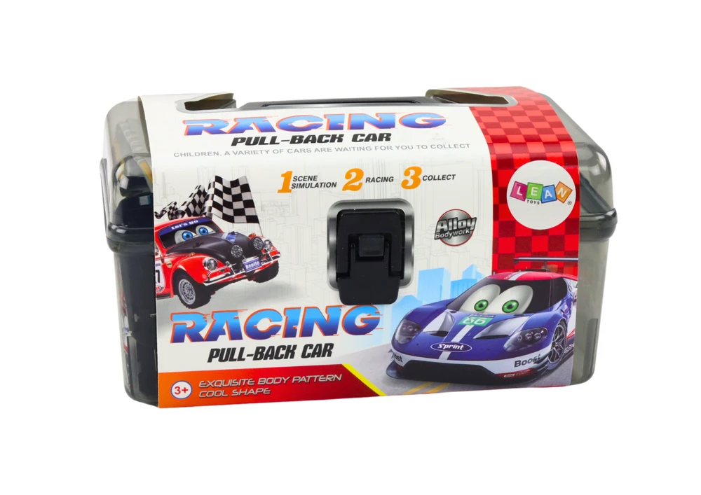 Lean Toys Automobilių Rinkinys Lagamine su 25 Mašinėlėmis ir Gatvių Kilimėliu