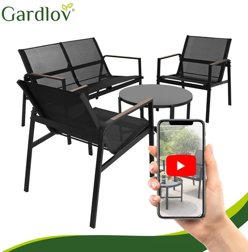 Balcony furniture set - 4 pieces Gardlov