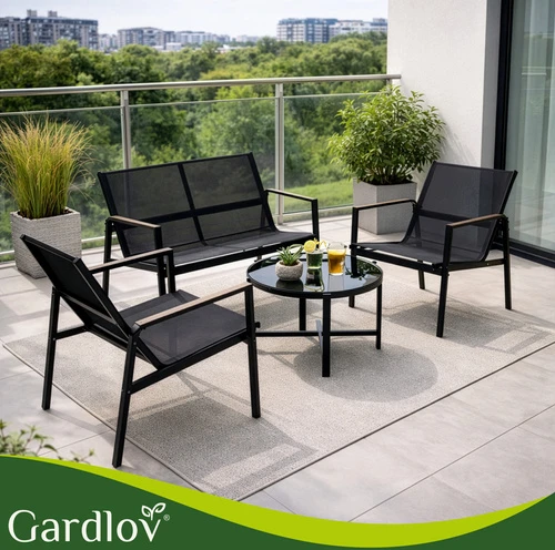 Balcony furniture set - 4 pieces Gardlov
