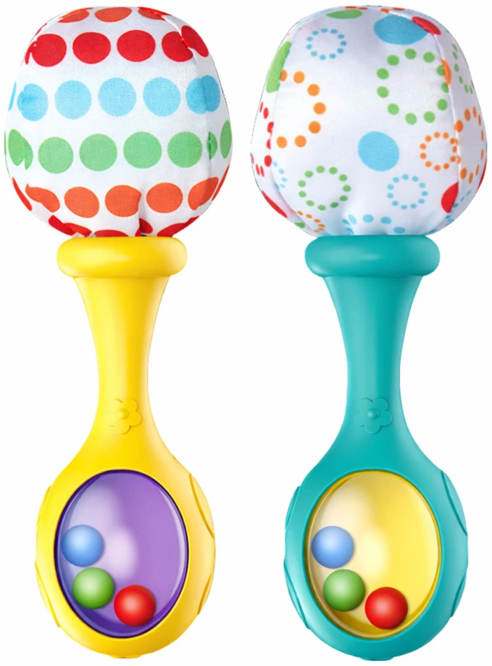 Lean Toys Sensorinių Barškučių Rinkinys su Minkštu Kamuoliuku
