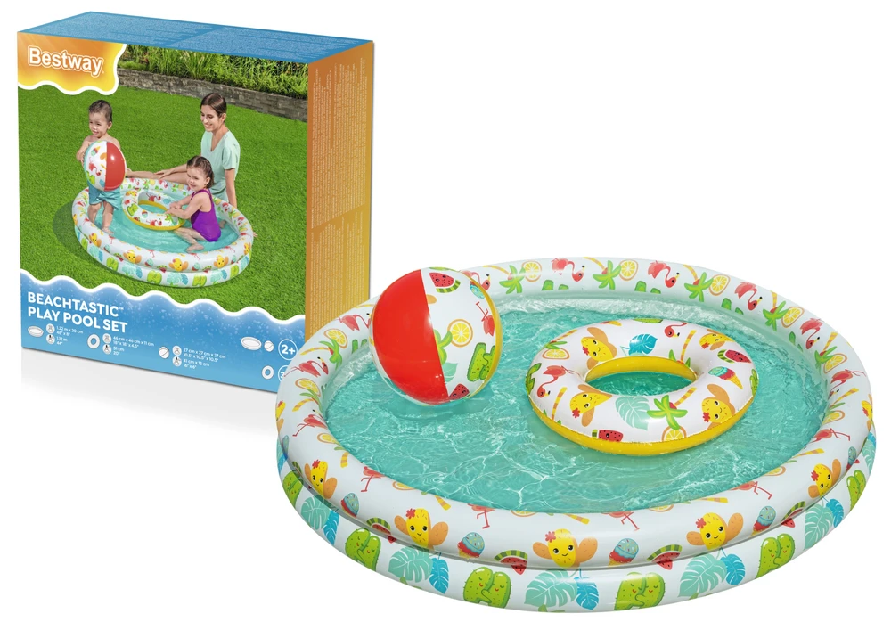 BESTWAY pripučiamas baseino rinkinys vaikams Play Pool , 1.22m x 0.20m, 51124