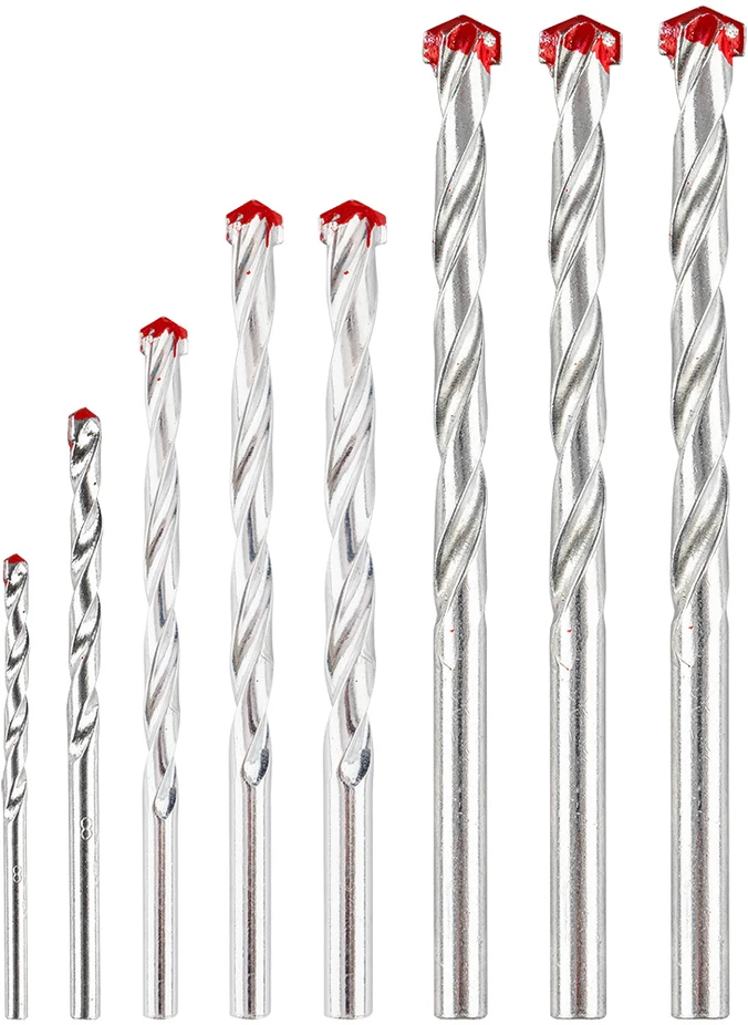 Grąžtas Zestaw Rinkinys Betono grąžtų rinkinys: 3, 4, 5, 6, 7, 8, 9, 10 mm, 8 vnt. rinkinys.