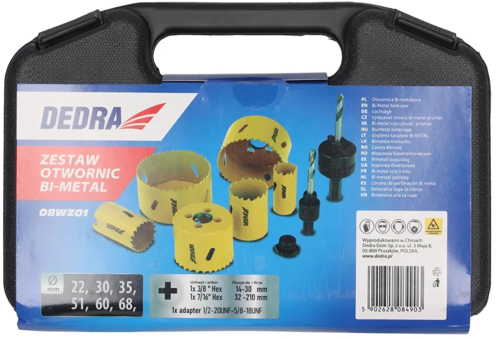 Grąžtas Dedra Bi metaliniu rinkinys 8 vnt