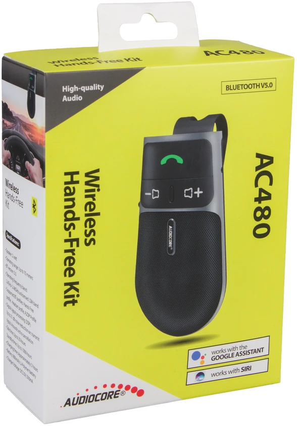 Rinkinys „Bluetooth 5.0 Audiocore“ laisvų rankų įranga, A2DP, 2 W garsiakalbis, palaiko „Google“ ir „Siri“, AC480