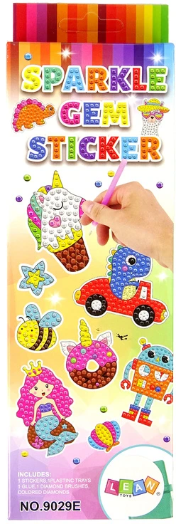 Lean Toys Deimantinių lipdukų rinkinys Astronautai