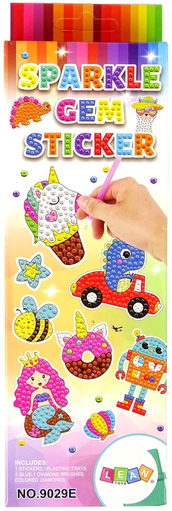 Lean Toys Deimantinės mozaikos lipdukai Dinozaurai