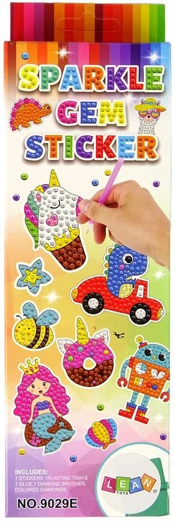 Lean Toys Deimantiniai siuvinėjimai Leantoys Gyvūnų sodo vaivorykštės mozaika