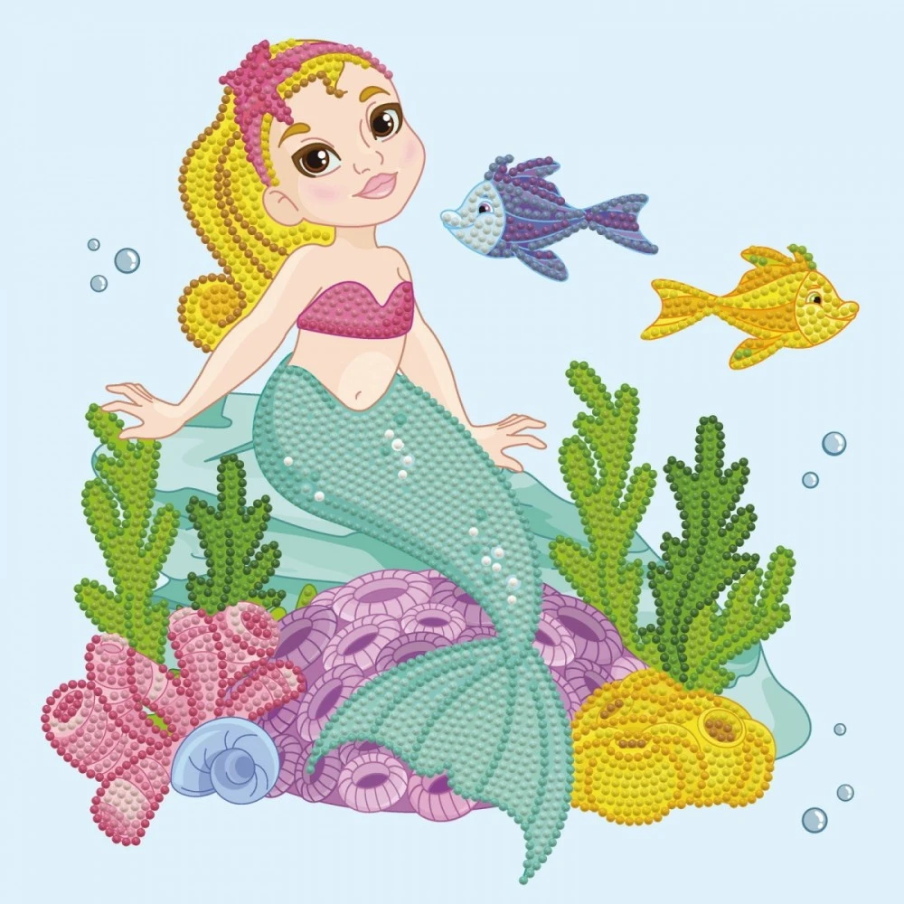 Zestaw Deimantinė mozaika Little Mermaid, 28x28