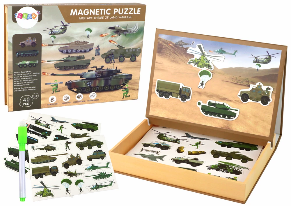 Magnetinė dėlionė vaikams Lean Toys su dykumos motyvu