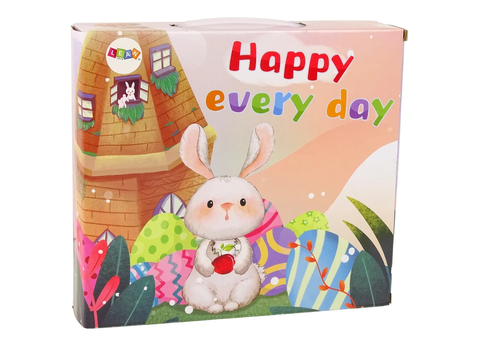 Lean Toys Triušio krepšys su velykiniais margučiais