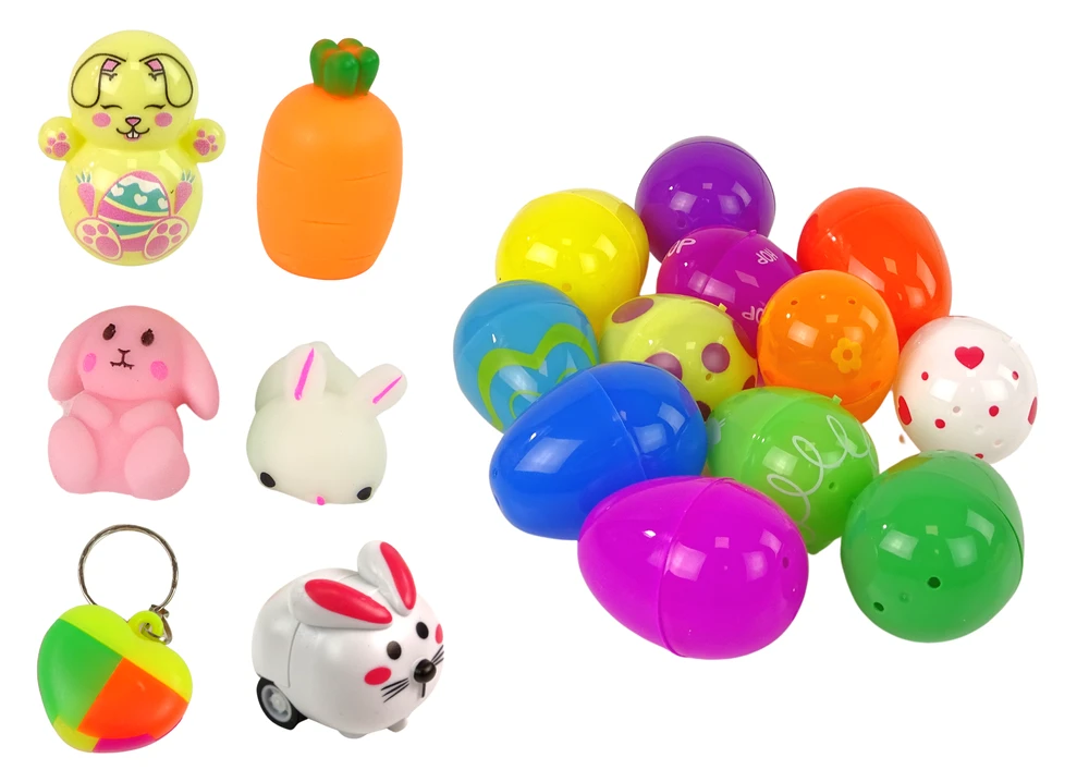Lean Toys Triušio krepšys su velykiniais margučiais