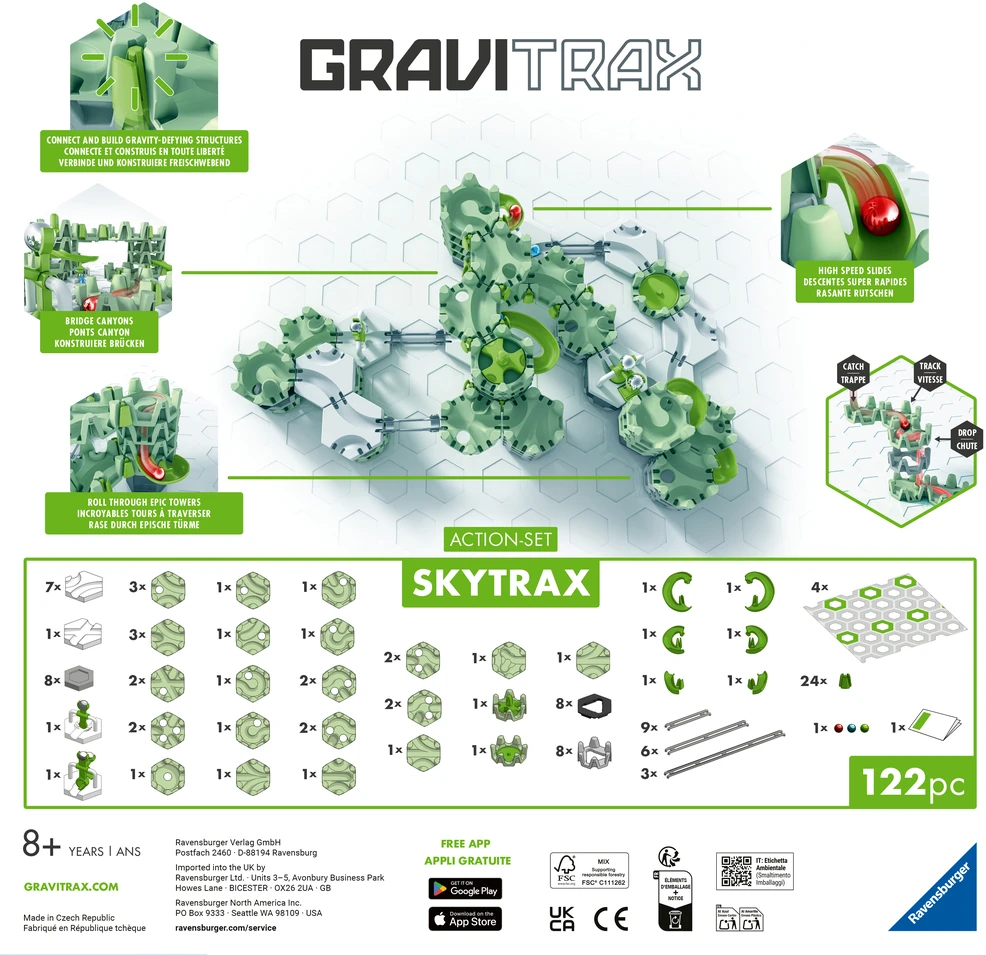 Ravensburger Kūrybiškas žaidimas GraviTrax startinis rinkinys Skytrax M