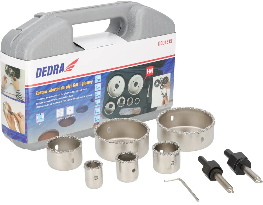 Grąžtas Dedra Grimo karuneles volframines 222835446873mm2 lakykliai