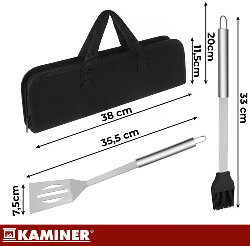 Grilio įrankių rinkinys - 5 vnt. Kaminer 27182