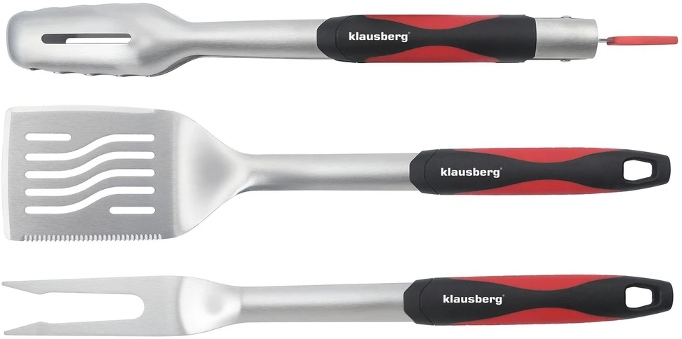 Rinkinys Grilio rinkinys, 3 dalys, nerūdijantis plienas, plastikinė rankena, Klausberg, kb-7899