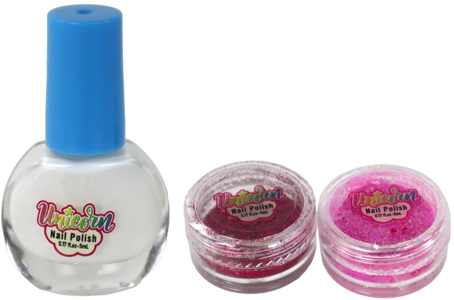 Lean Toys Nagų Dailės Rinkinys su Laku, Blizgučiais ir Šablonais