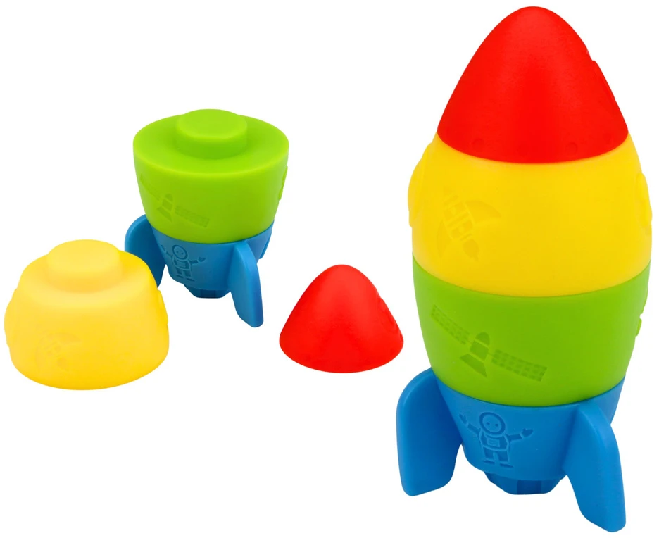 Lean Toys Guminės kaladėlės spalvotos 11 vnt.