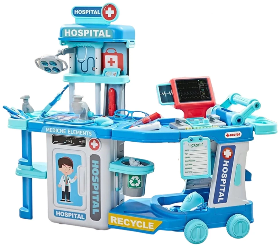 Lean Toys Gydytojo rinkinys lagamine 2-in-1 su šviesomis ir garsais