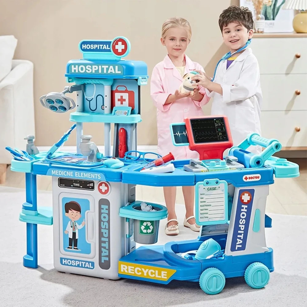Lean Toys Gydytojo rinkinys lagamine 2-in-1 su šviesomis ir garsais