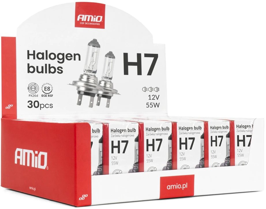H7 halogeninių lempučių prekybinė pakuotė