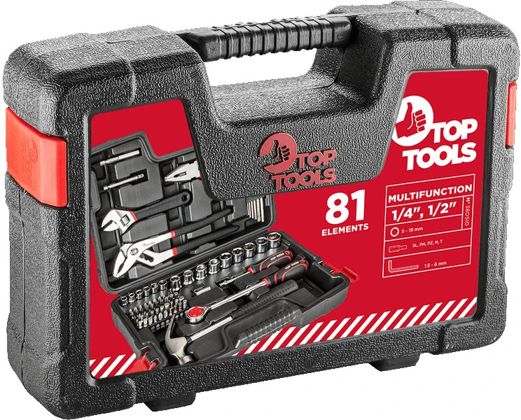 Įrankių rinkinys Top Tools 38D510, 81 vnt