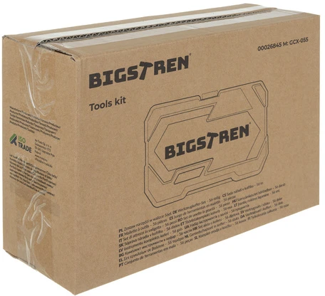 „Bigstren“ įrankių rinkinys 56 dalių dėkle. Bigstren 26845