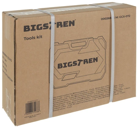 „Bigstren“ įrankių rinkinys 72 dalių dėkle. Bigstren 26846