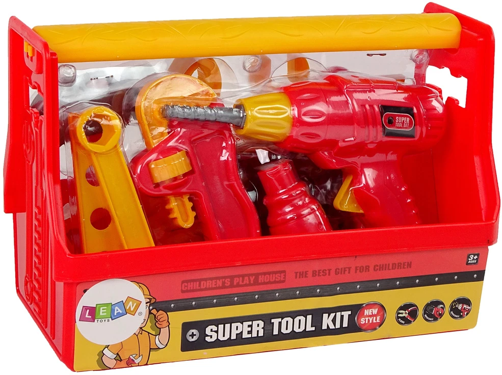 Lean Toys Vaikiškas įrankių rinkinys su plastikiniais įrankiais