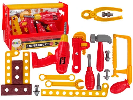 Lean Toys Vaikiškas įrankių rinkinys su plastikiniais įrankiais