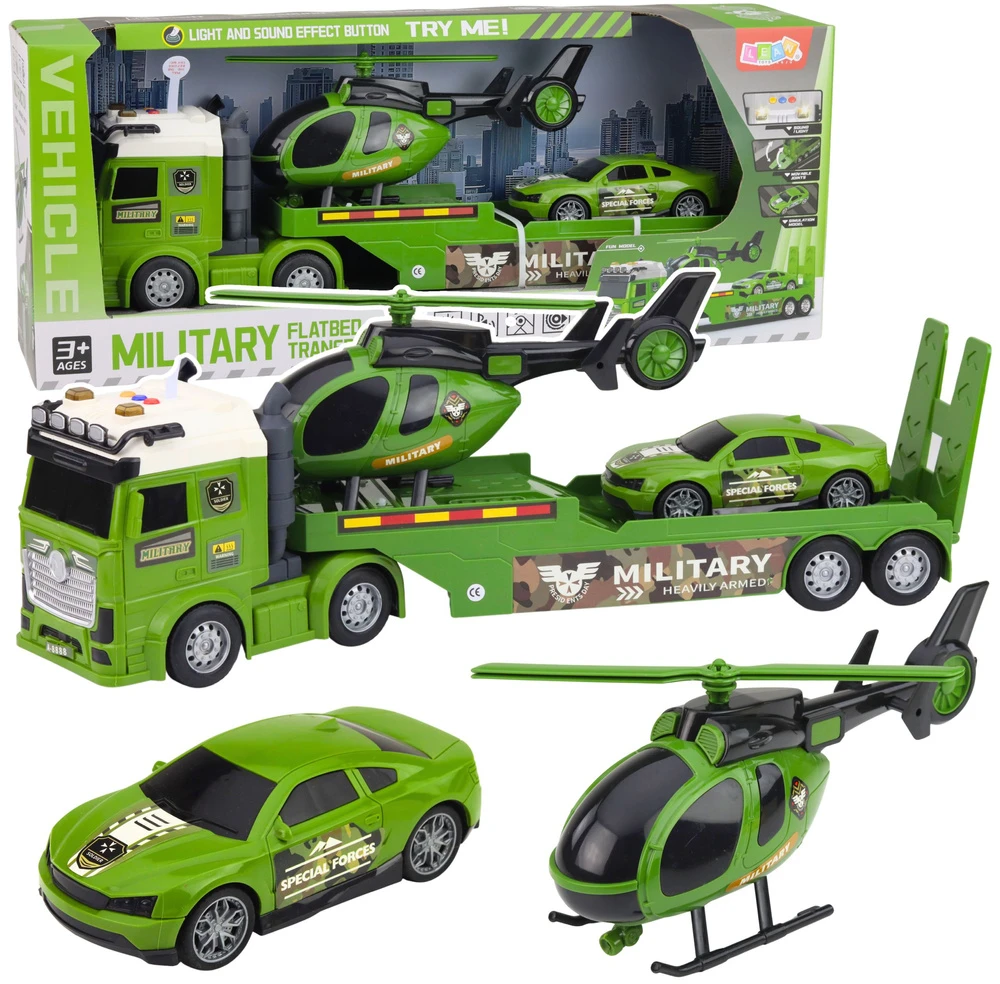 Lean Toys Karinis rinkinys žalias 3 vnt.