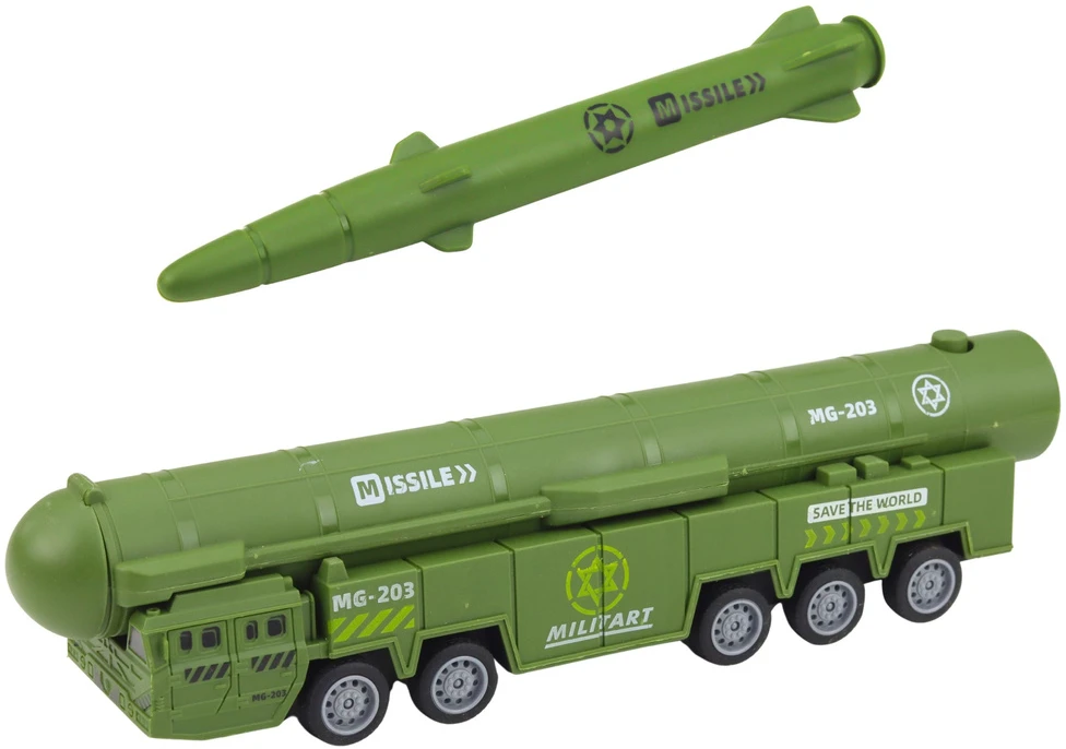 Lean Toys Sunkvežimis su raketų paleidikliu chaki