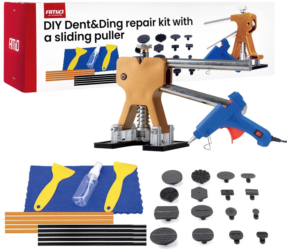 PDR kėbulo įlenkimų remonto rinkinys su slankiuoju traukikliu (DIY) AMIO-04599