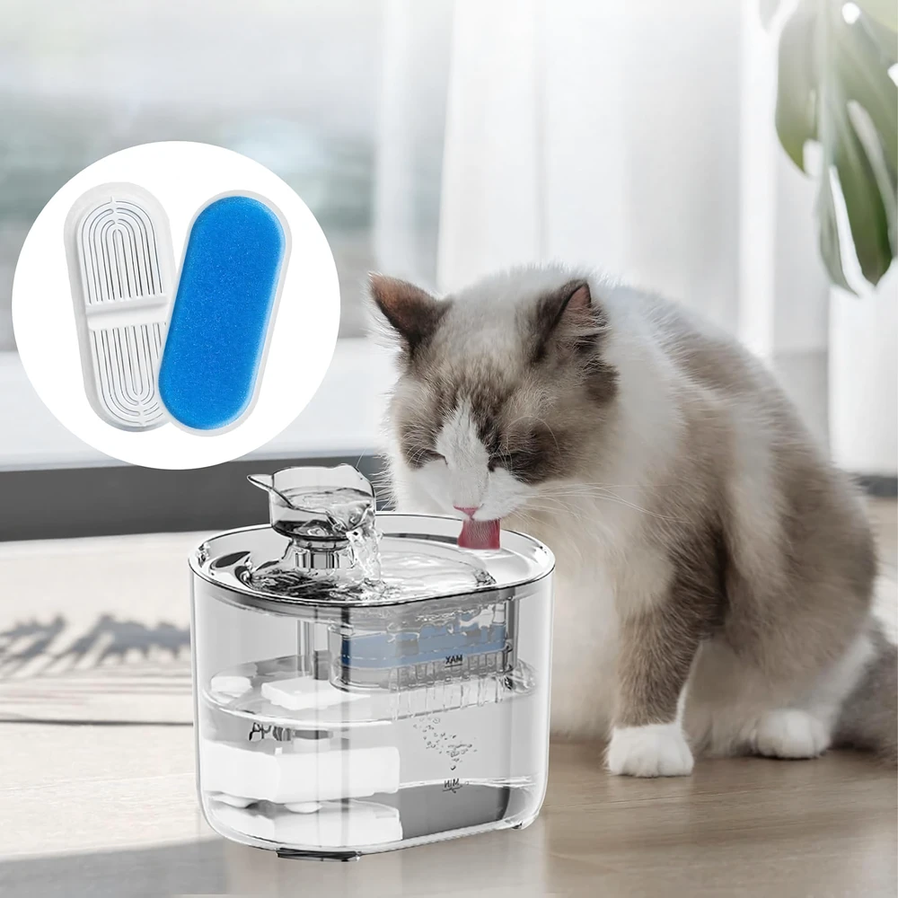 Zestaw Rinkinys Keičiamų filtrų rinkinys fontanams, geriamojo vandens fontanams, girdykloms šunims ir katėms, 8 vnt.