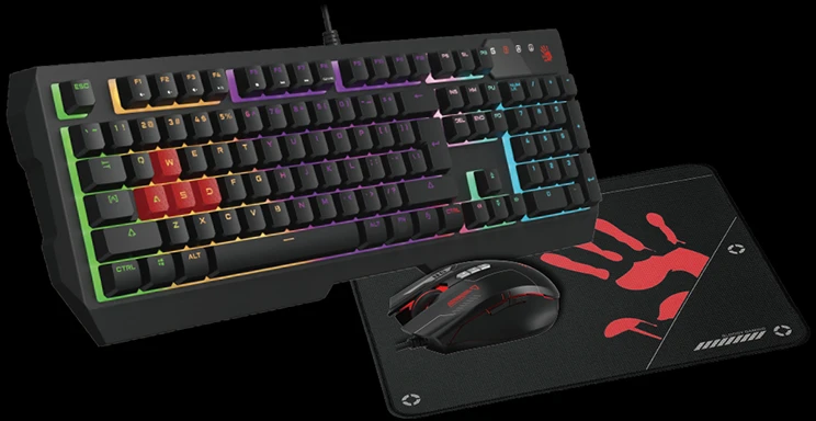 Rinkinys Klaviatūra su pele A4Tech Bloody B1700 su laidu juoda