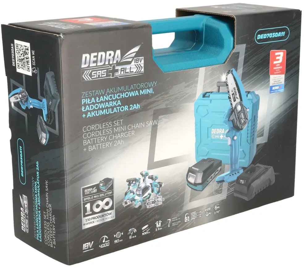 Grandininis pjūklas Dedra Rinkinys Komplektas ded6984 + ded7032 + ded7038 lagaminas