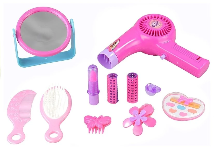 Mergaičių grožio rinkinys rankinėje Lean Toys, rožinis, 11d.