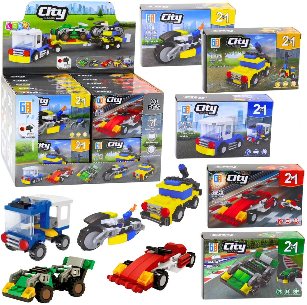 Lean Toys Miesto transporto priemonės 2in1