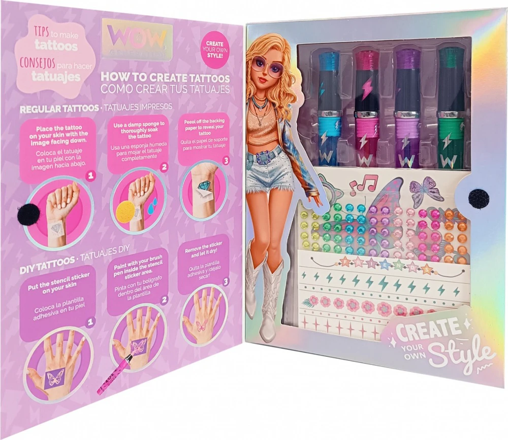 Zestaw WOW GENERATION tatuiruočių rinkinys Tattoo Set Box, WOW00097