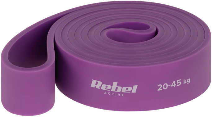 Latekso mankštos juostų rinkinys - Power Band PLs-2, 4-45 kg, 4 juostos, REBEL ACTIVE