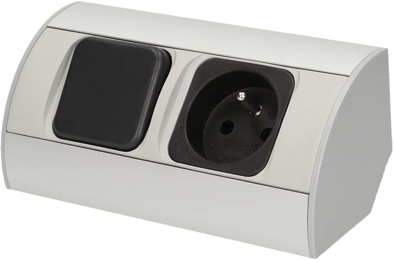 Orno Rinkinys LED baldų šviestuvų komplektas su jungikliu ir 1x2P+Z lizdu